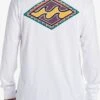 Billabong Crayon Wave Abyzt - Longsleeve - Wht