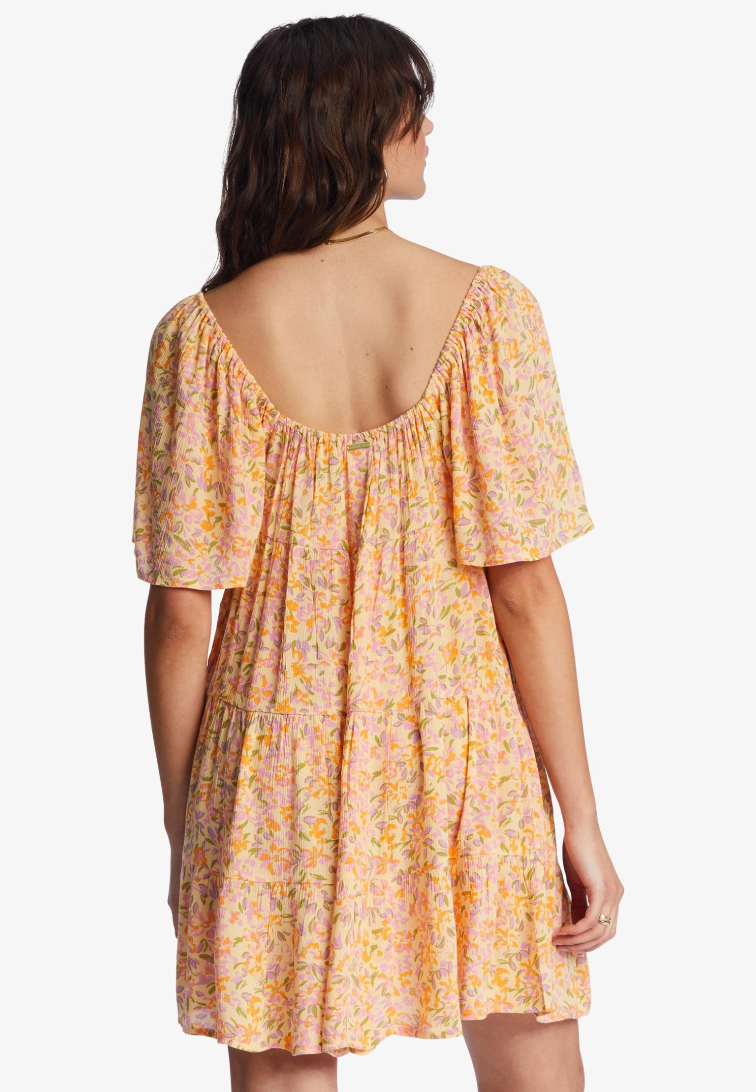 Billabong Take A Chance - Robe Babydoll - Femme - Jurk - Peach Punch 5 Billabong Take A Chance - Robe Babydoll - Femme - Jurk - Peach Punch - Afbeelding 3