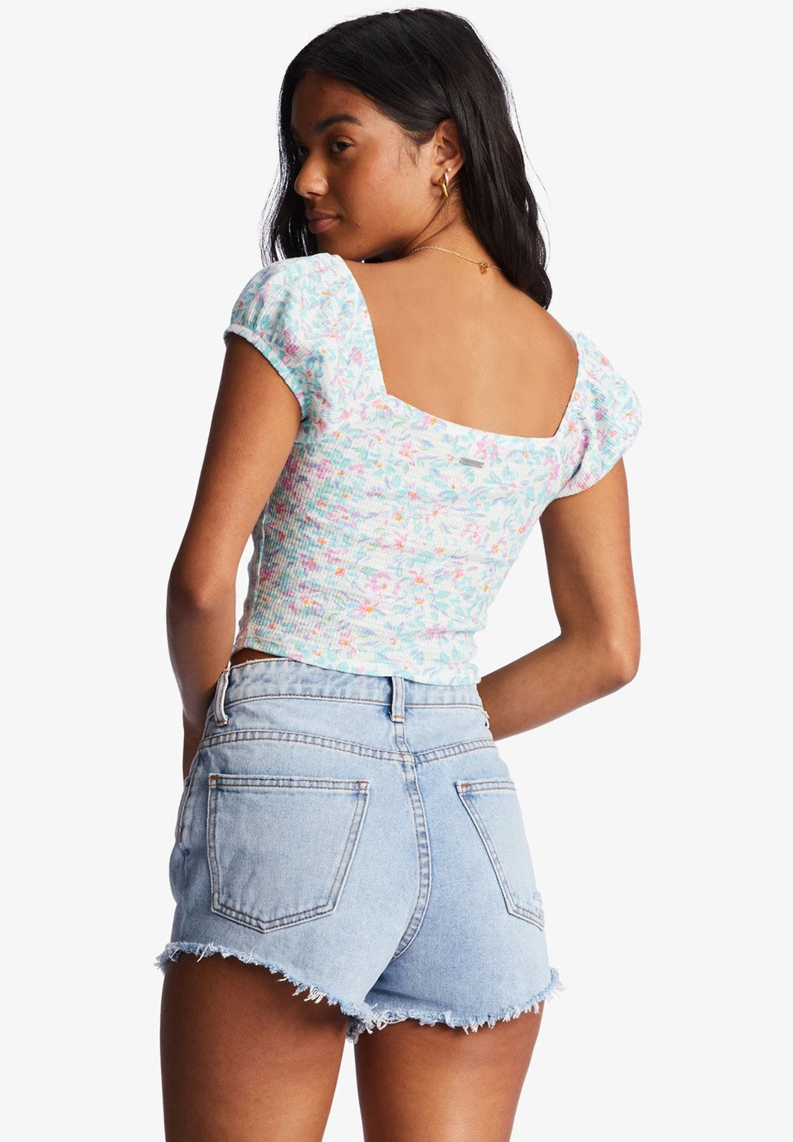 Billabong Pretty Sweet Crop- Blouse - Salt Crystal 5 Billabong Pretty Sweet Crop- Blouse - Salt Crystal - Afbeelding 3