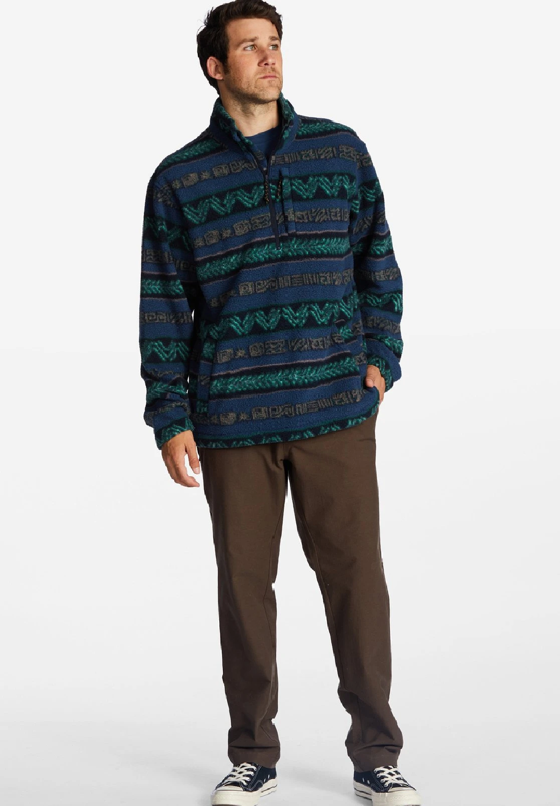 Billabong Boundary - Col Montant- Fleece Trui - Navy 4 Billabong Boundary - Col Montant- Fleece Trui - Navy - Afbeelding 2