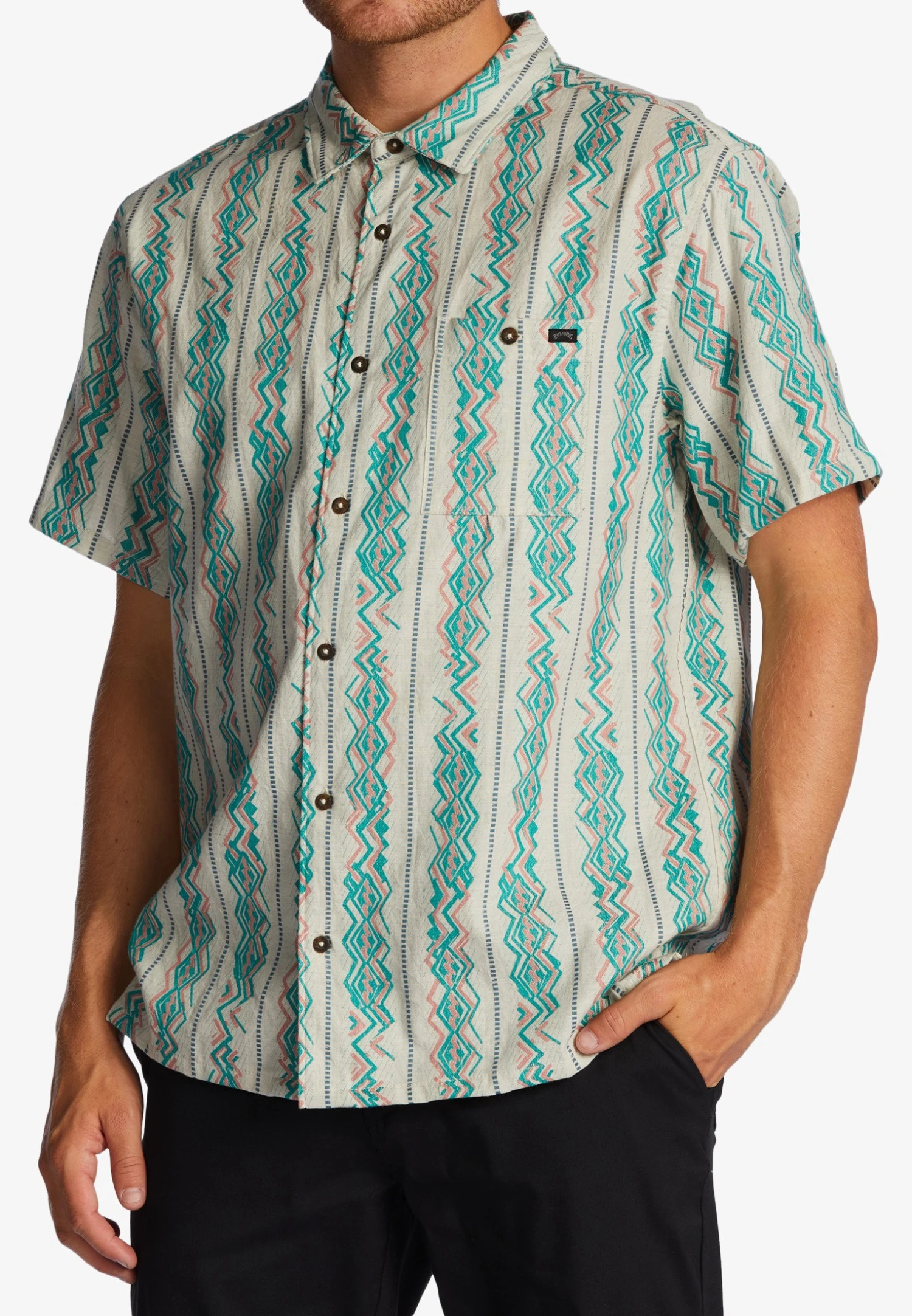 Billabong Sundays Jacquard - Kurzärmliges - Overhemd - Sand 3 Billabong Sundays Jacquard - Kurzärmliges - Overhemd - Sand