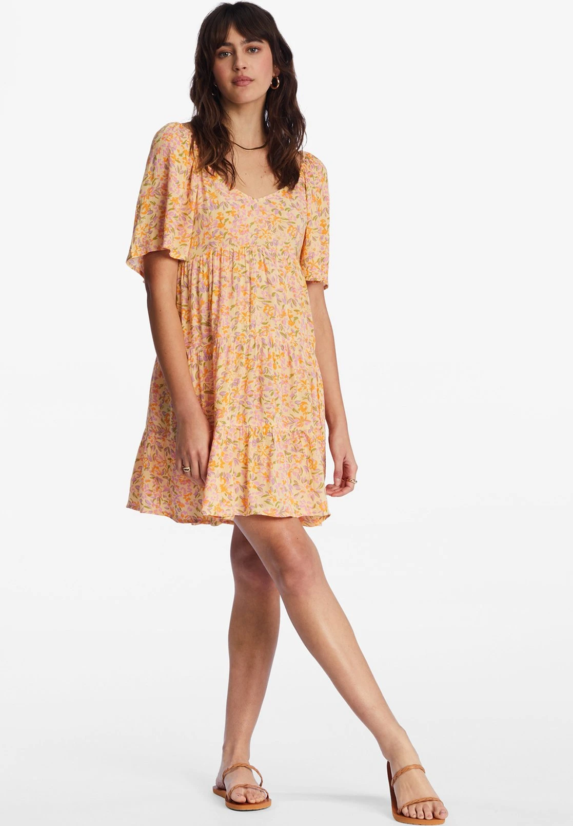 Billabong Take A Chance - Robe Babydoll - Femme - Jurk - Peach Punch 4 Billabong Take A Chance - Robe Babydoll - Femme - Jurk - Peach Punch - Afbeelding 2