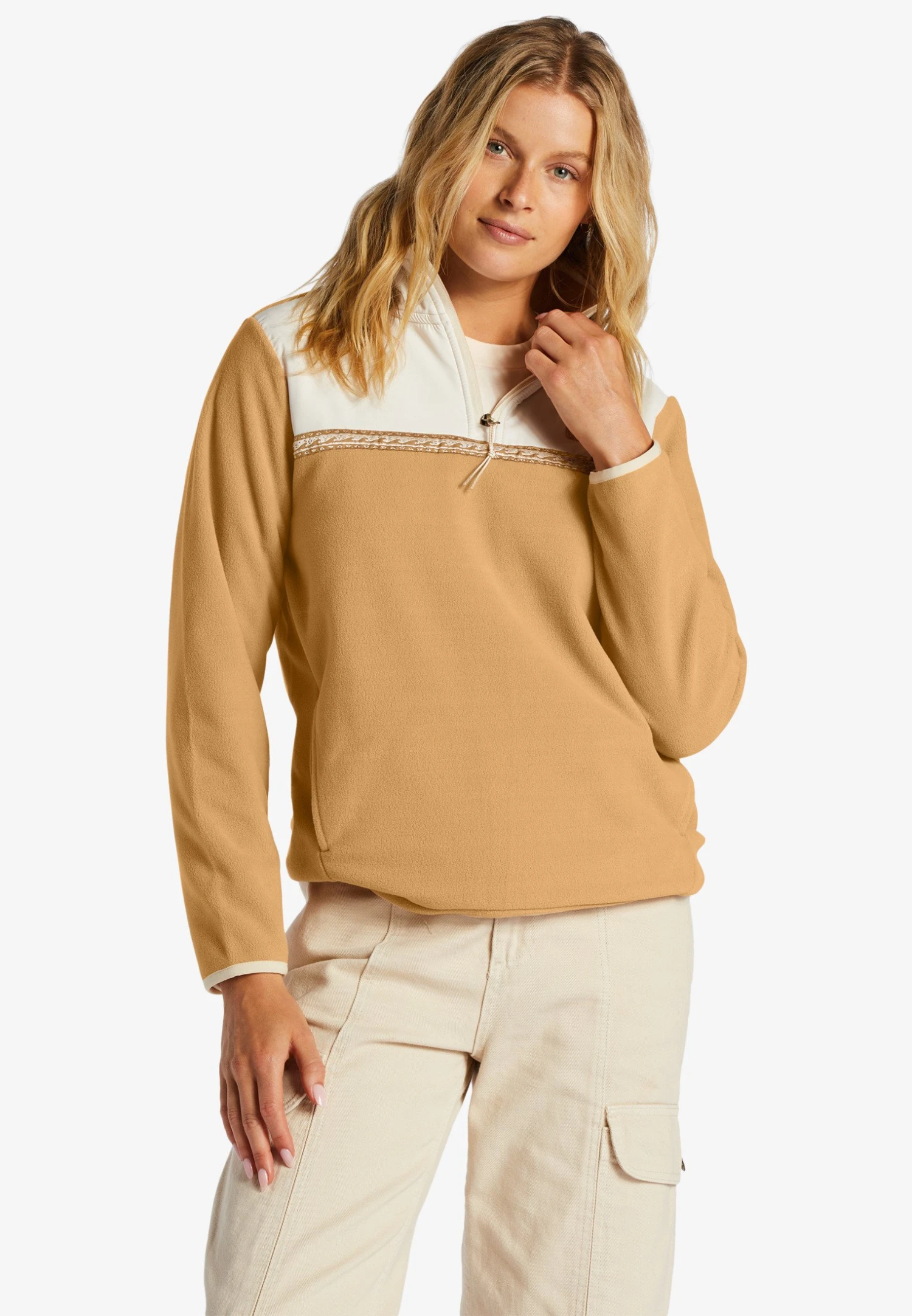 Billabong Boundary Lite Col Montant - Fleece Trui - Beige 3 Billabong Boundary Lite Col Montant - Fleece Trui - Beige