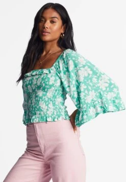 Billabong Be My BabeÀ Manches Cloche- Blouse - Sweet Grass -Billabong 98cc8bdc018c447ca2323f66b063e40d