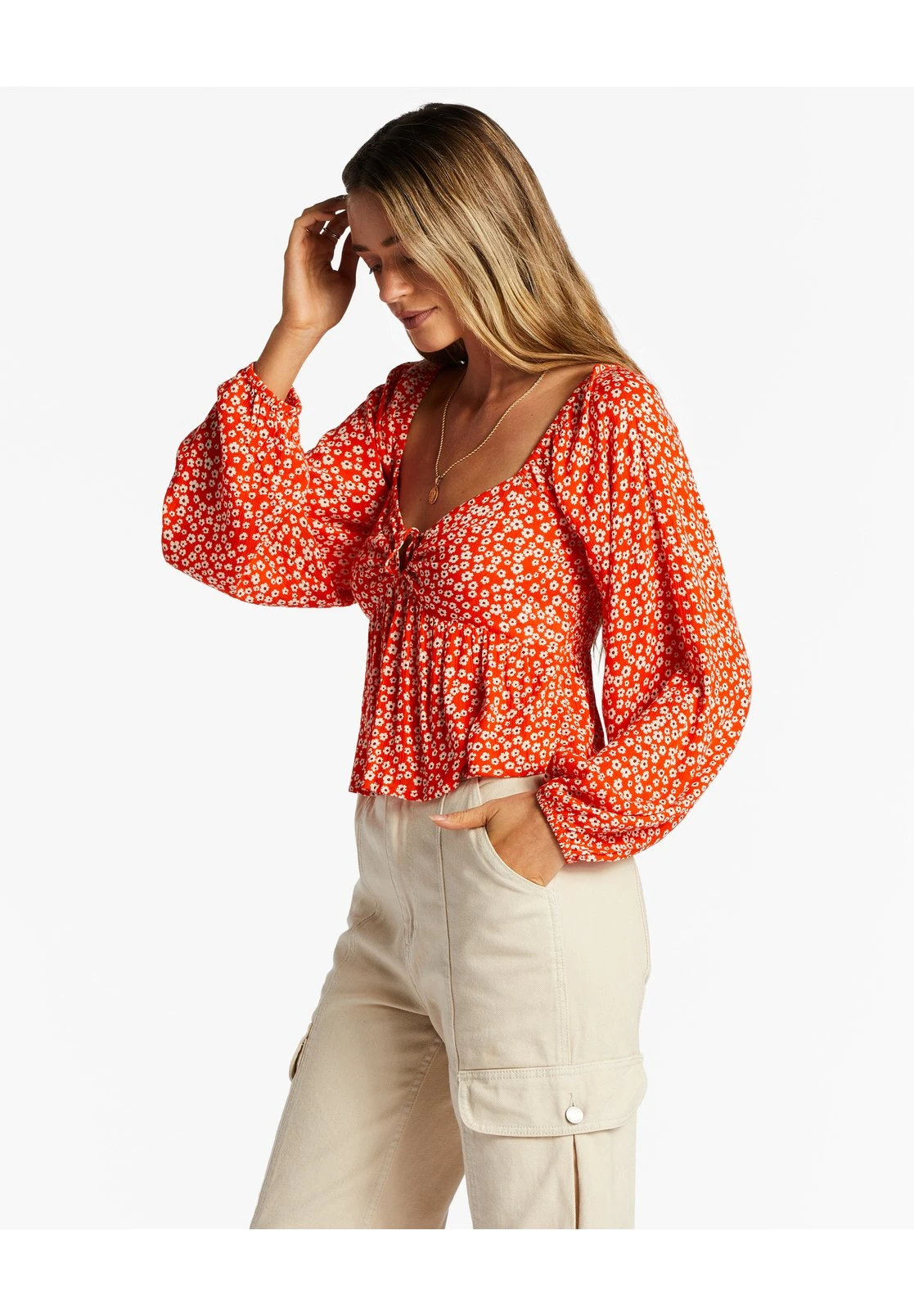 Billabong Your Fav - Crop - Blouse - Orange 6 Billabong Your Fav - Crop - Blouse - Orange - Afbeelding 4