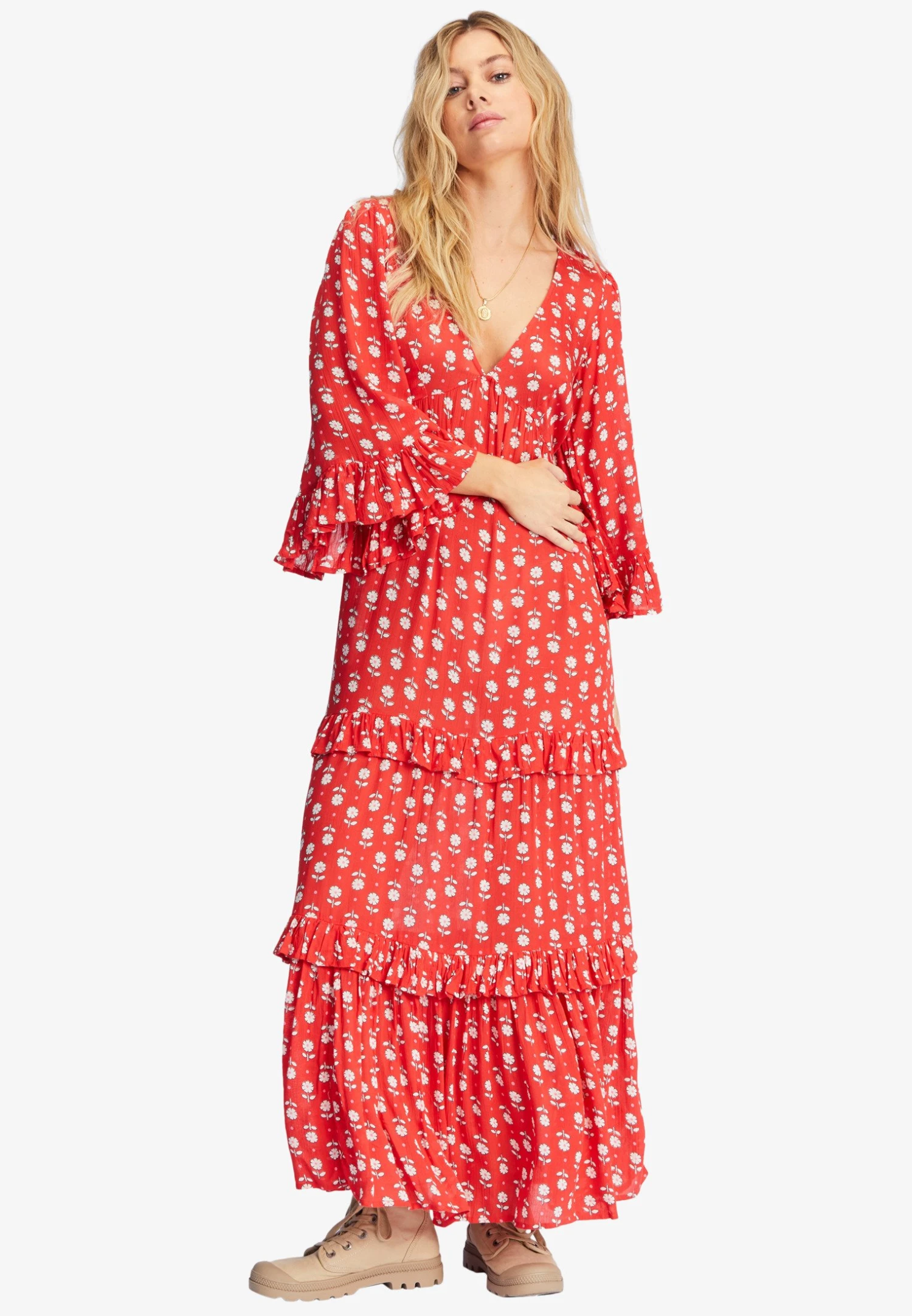 Billabong Maxi-Jurk - Red Magic 3 Billabong Maxi-Jurk - Red Magic