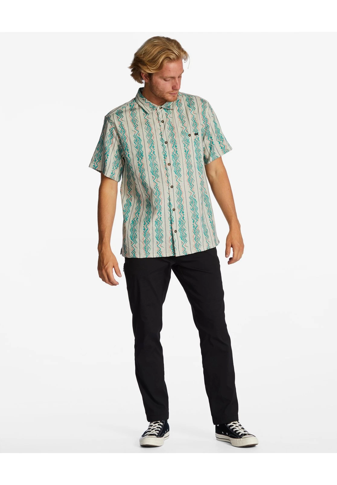 Billabong Sundays Jacquard - Kurzärmliges - Overhemd - Sand 4 Billabong Sundays Jacquard - Kurzärmliges - Overhemd - Sand - Afbeelding 2