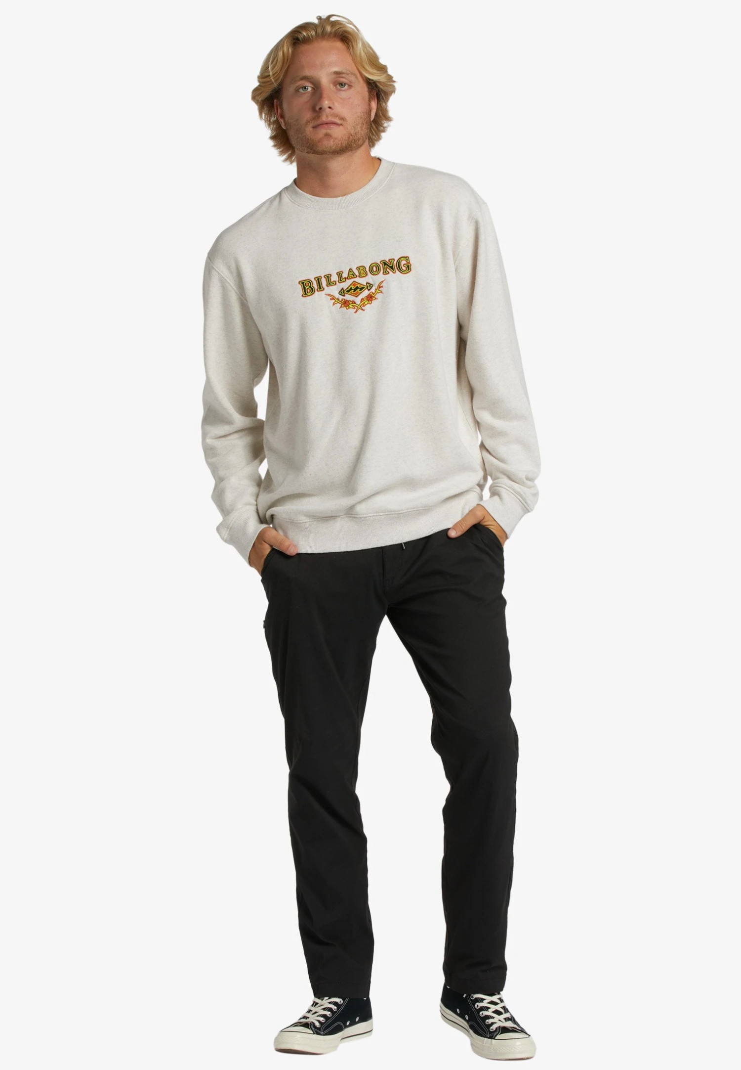 Billabong Sweater - Light Grey Heather 4 Billabong Sweater - Light Grey Heather - Afbeelding 2