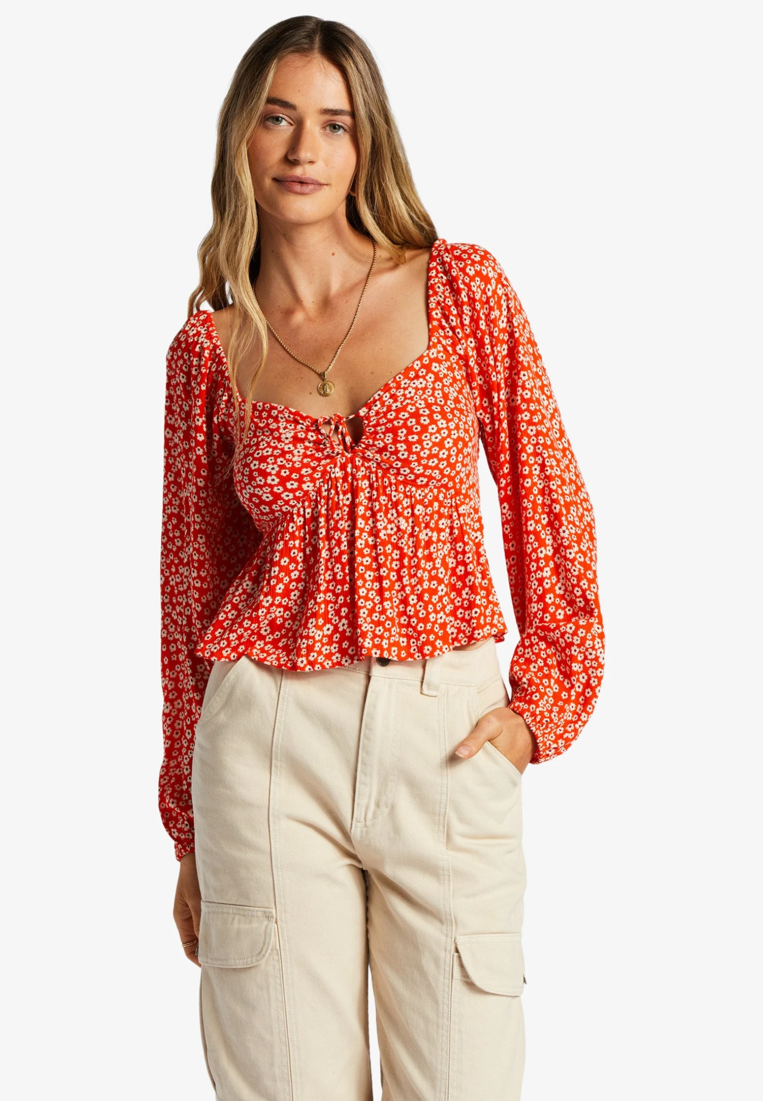 Billabong Your Fav - Crop - Blouse - Orange 3 Billabong Your Fav - Crop - Blouse - Orange