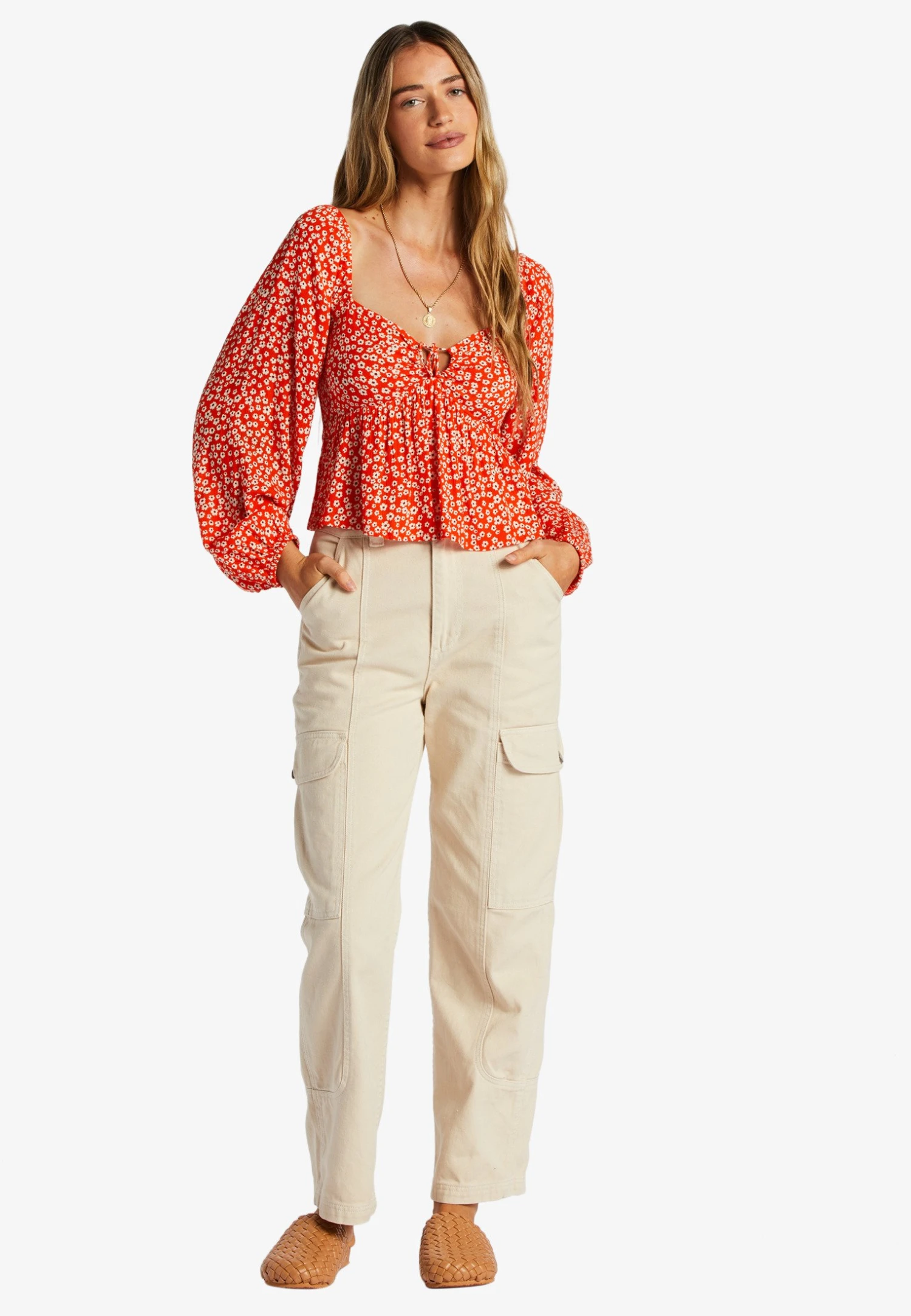 Billabong Your Fav - Crop - Blouse - Orange 4 Billabong Your Fav - Crop - Blouse - Orange - Afbeelding 2