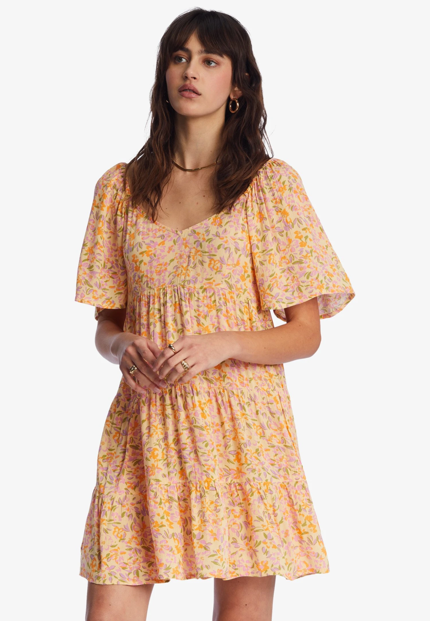 Billabong Take A Chance - Robe Babydoll - Femme - Jurk - Peach Punch 3 Billabong Take A Chance - Robe Babydoll - Femme - Jurk - Peach Punch